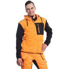 Knitted Fleece Jacket Indium Orange/Black