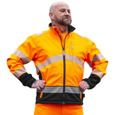 Softshell Jacket Randal Class 2 En20471 Orange/Black
