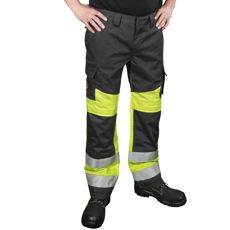 Trousers Flame Sinoper Class 1 En20471 Yellow/Gray