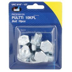 Bolt Unc 9/16 X 1/2" 10Pcs Galvanized