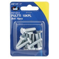 Bolt Unf 1/4 X 1" 10Pcs Galvanized