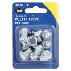 Bolt Unf 3/8 X 1/2" 10Pcs Galvanized