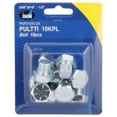 Bolt Unf 9/16 X 1/2" 10 pcs Galvanized
