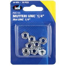 Nut Unc 1/2" 10Pcs Zinc Plated