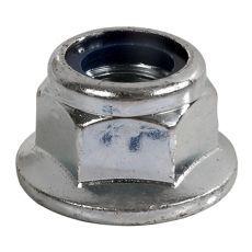 Flange Nut Carbon Steel M6 Nyloc 5pcs Din6926