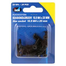 Hex Socket Screw M4X20 10.9 25pcs Countersunk Din7991