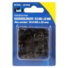 Socket Screw M6X20 10.9 25Pcs Countersunk Din7991