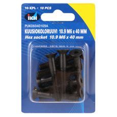Socket Screw M6X40 10.9 10Pcs Countersunk Din7991