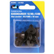 Socket Screw M8X16 10.9 10Pcs Countersunk Din7991