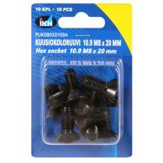 Socket Screw M8X20 10.9 10Pcs Countersunk Din7991