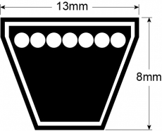 V Belt A-section A40 Ford - EAF8577A