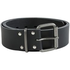 Belt 130Cm Gravel Black Leather
