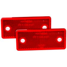 Reflector 96X42Mm Red Mounting holes 2Pcs