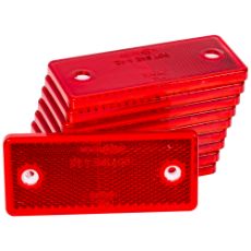 Reflector 96X42Mm Red Mounting holes 10Pcs