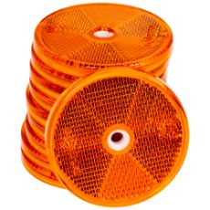 Reflective Yellow Round 61Mm Mounting holes 10Pcs