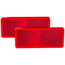 Reflector 96X42Mm Red Self-adhesive 2Pcs