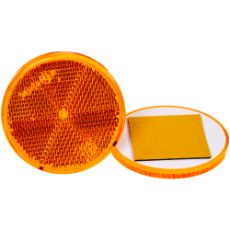 Reflective Yellow Round 61Mm Self-adhesive 2Pcs
