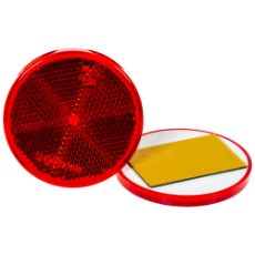 Reflective Red Round 61Mm Self-adhesive 2Pcs