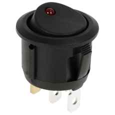 Switch On/Off 24V Round Red