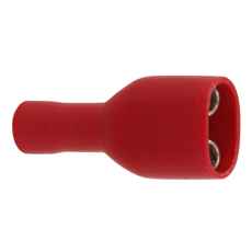Flat Pin Sleeve Female Insulated 6.5 Red 100 pcs