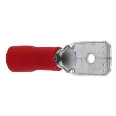 Flat Pin Sleeve Male 4.7 Red 100 pcs