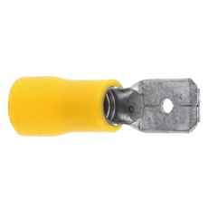 Flat pin Male 6.5 Yellow 10 Pcs