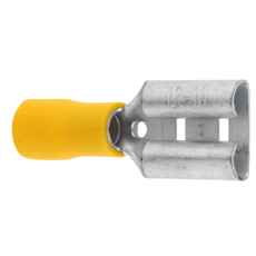 Flat pin sleeve Female 9.5 Yellow 100 Pcs