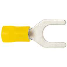 Fork terminal 4mm Yellow 100 Pcs