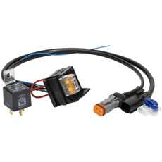 Custom auxiliary light wiring for 12V Ski-Doo Lynx, safe and easy installation.