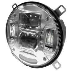 Round LED spotlight, 132mm, adapted for MF and JD.