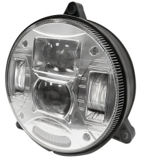 LED HEADLIGHT ROUND 132MM 3-POINT CHROME