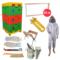 Start package for beekeeping with plastic hive, perfect for beginners and experienced beekeepers.