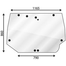 Upper Rear Window Case IH