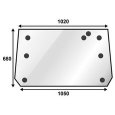 Rear window Upper Forest Valmet Valtra 600-900 A-Sr