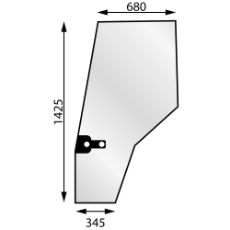 Door window Valtra Left A-Series