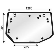 Rear window Valtra N-T Series U02336-W06100