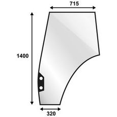 Door window Valtra Left N-T Series