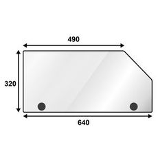 Lower rear window Valtra