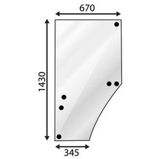 Door Window John Deere Left 6000-SERIES
