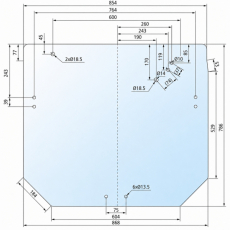 Rear window for John Deere 5620-5820, to ensure safe working visibility.