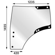 Door Window John Deere Left 6105R-6210R