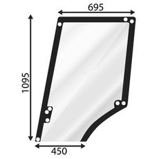 Door Window Upper John Deere Left-Right Mc1 Cc2
