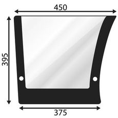 Door Window Lower John Deere Left-Right Mc1 Cc2