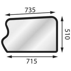 Telescopic Handler Jcb Door Window 526-550 Lower