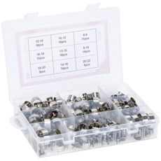 Hose Clamp Set 110-Pcs A2 6-22Mm/ 9,0Mm