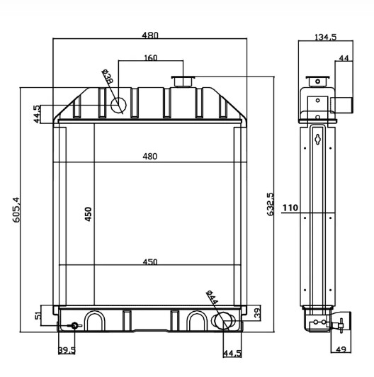 Radiator Ford 81817280 in the group Spare Parts / Spare Parts for Tractor / Ford at Sagro.se (F0100)